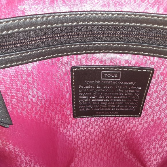 Tous black and brown alligator print leather tote shoulder bag - Picture 8 of 14